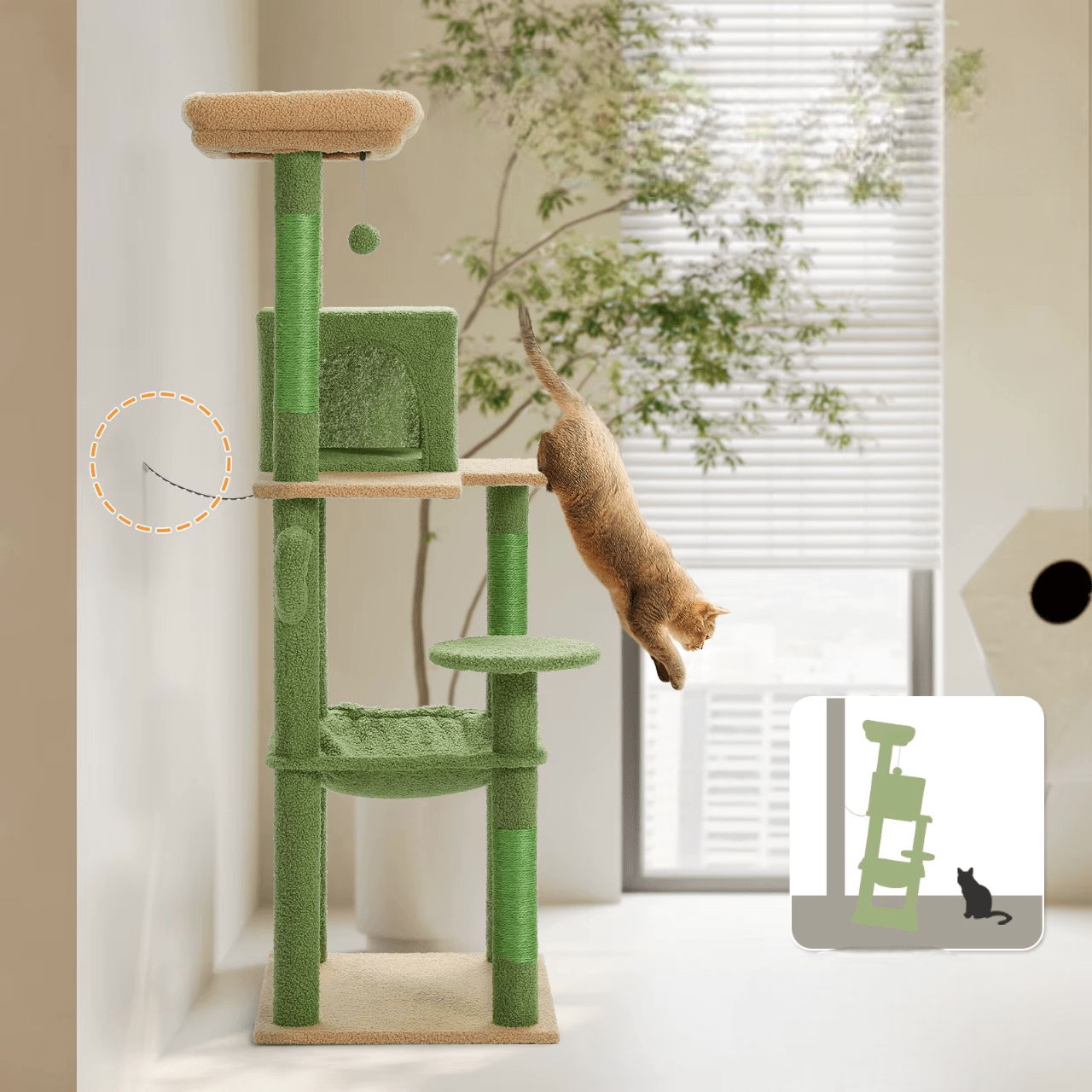 Arbre à chat Cactus Hamac | Mon Chat Perché