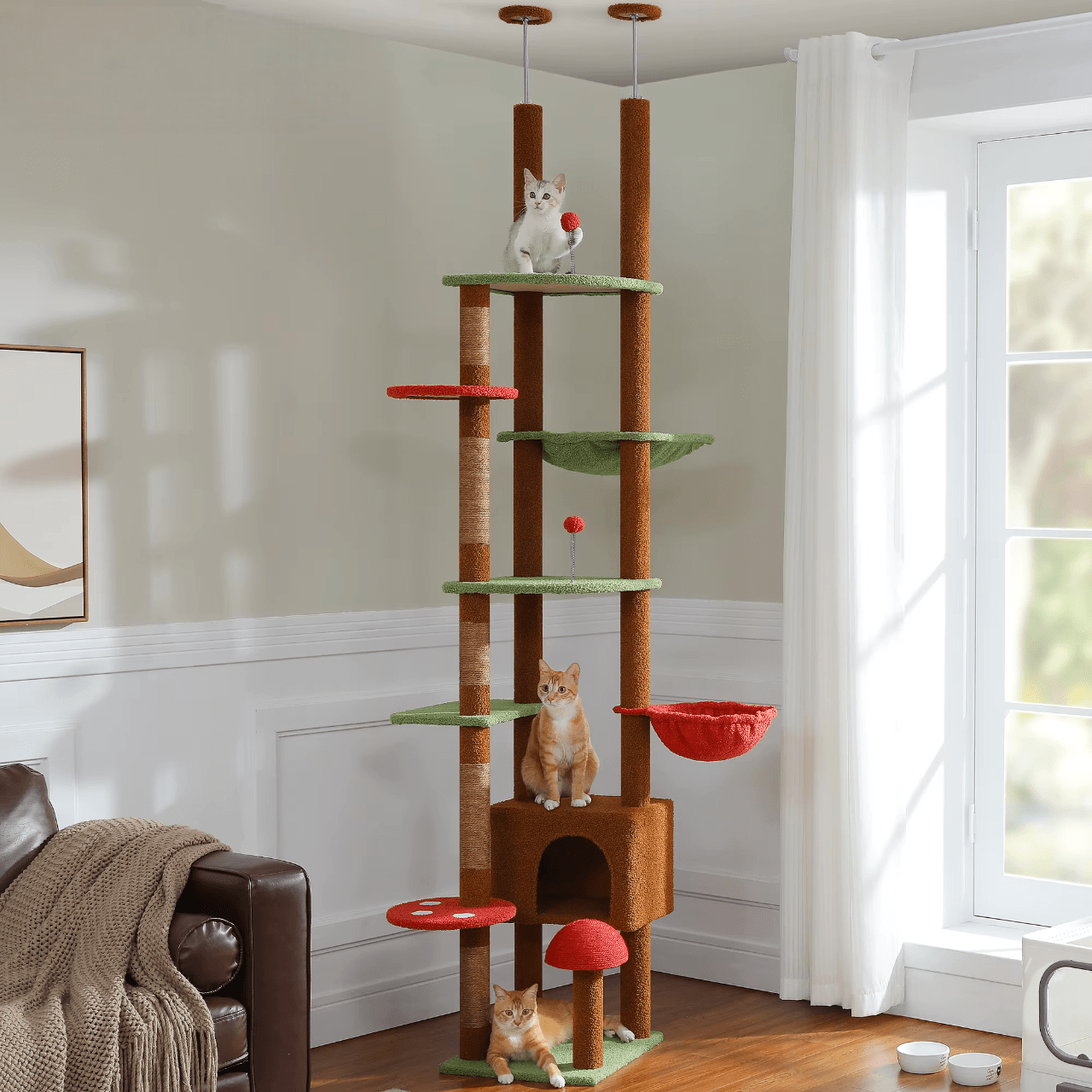Arbre à chat Design Champignon Plafond | Mon Chat Perché
