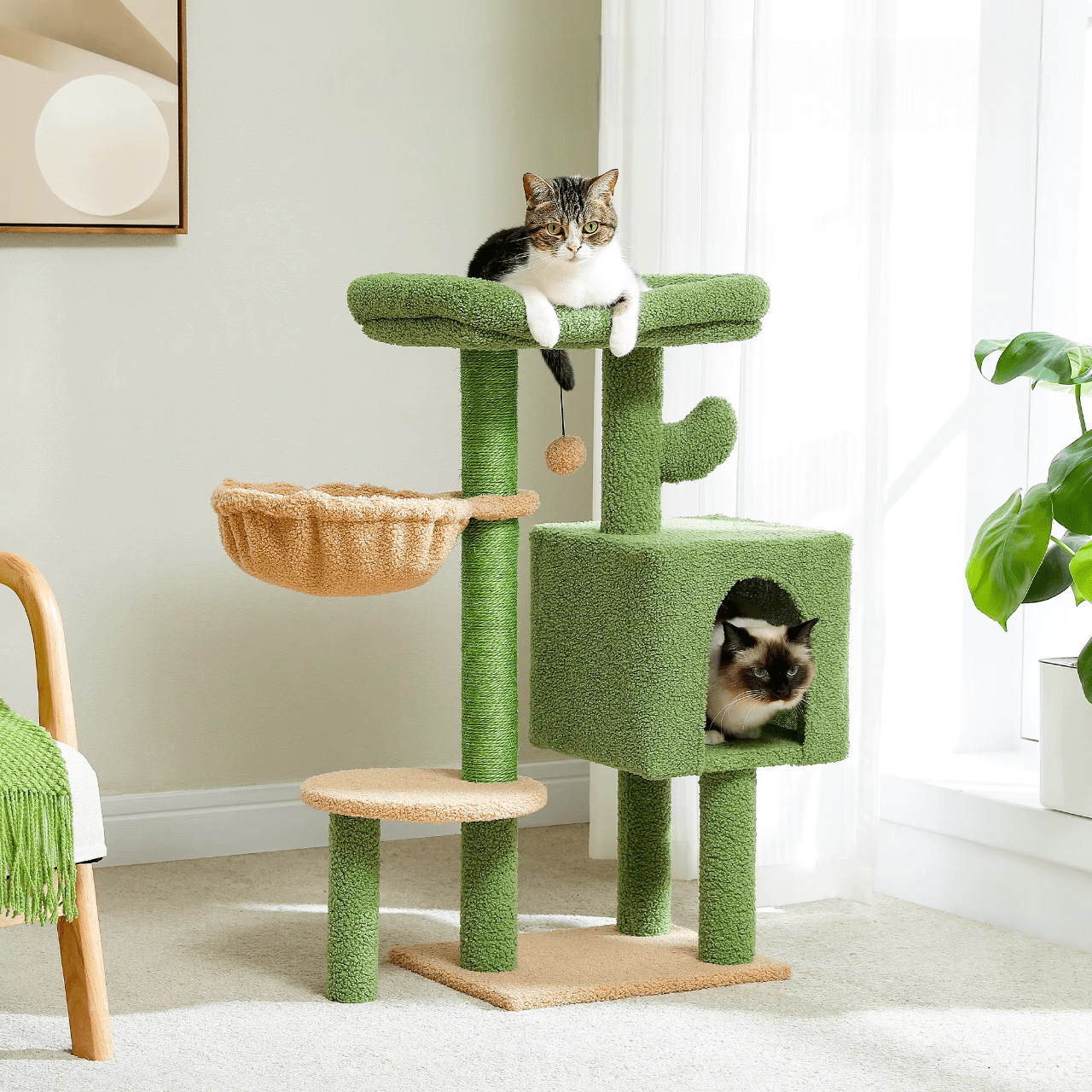 Arbre à chat Design Coloré 90 cm | Mon Chat Perché
