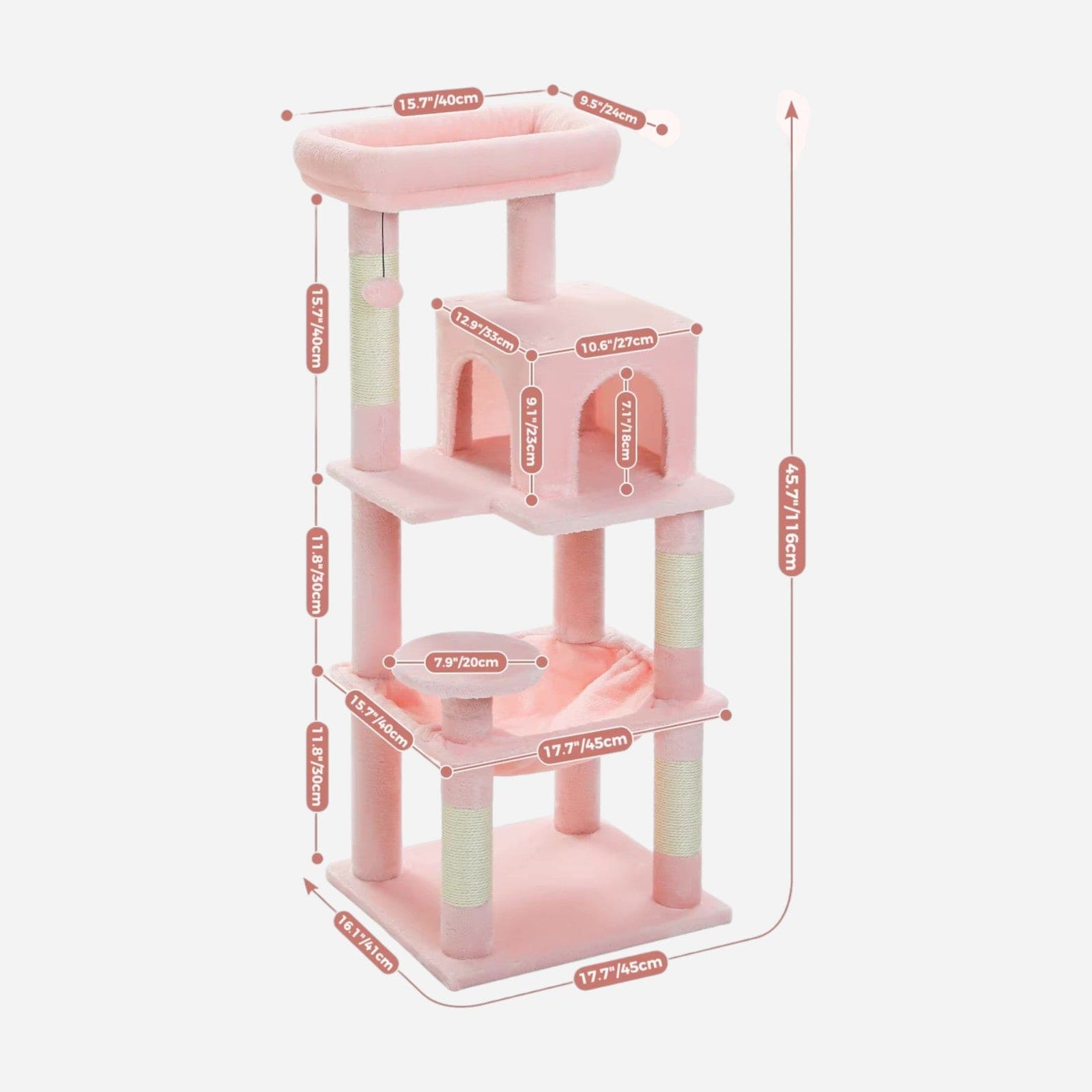 Arbre à chat Design Rose | Mon Chat Perché