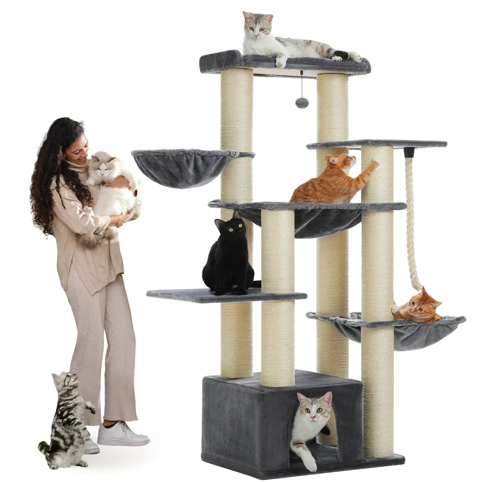 Arbre à chat Maine Coon Solide Grand | Mon Chat Perché
