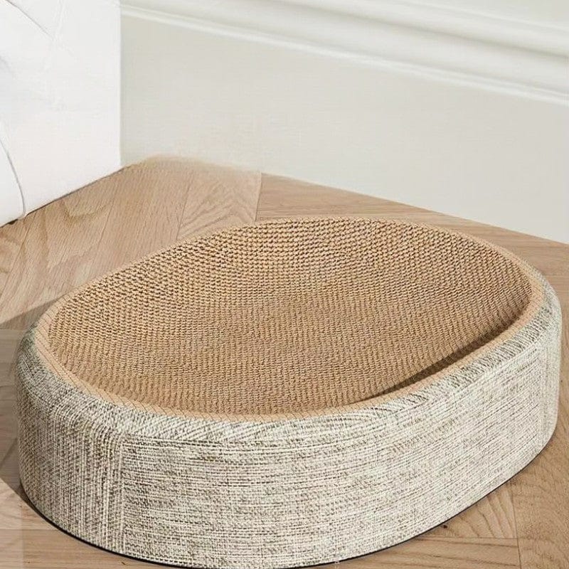 Griffoir Chat 2en1 Sisal Ovale avec Couchage - "Comfort Scratch"