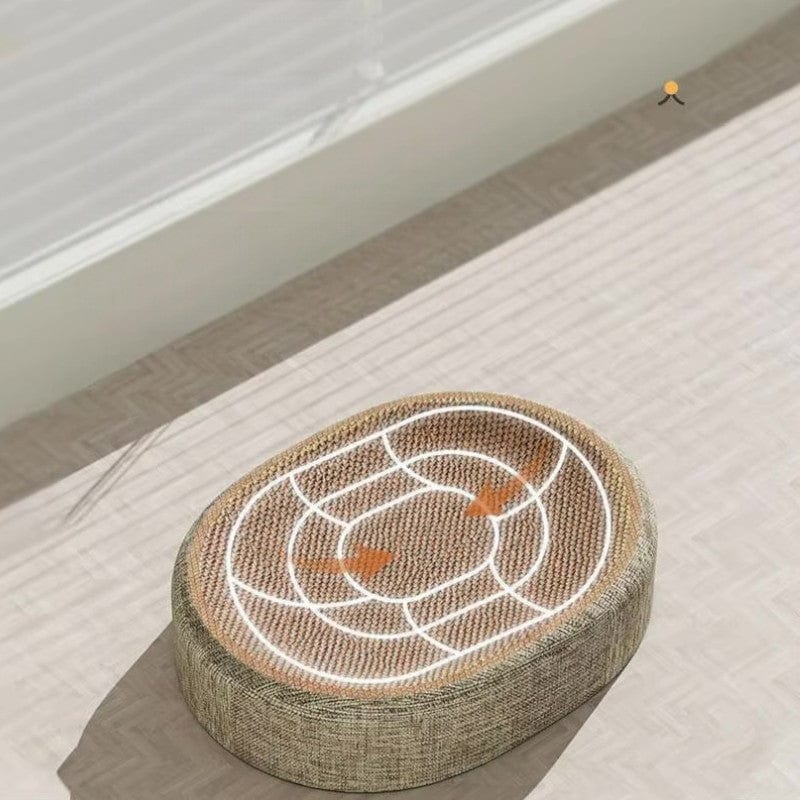 Griffoir Chat 2en1 Sisal Ovale avec Couchage - "Comfort Scratch"