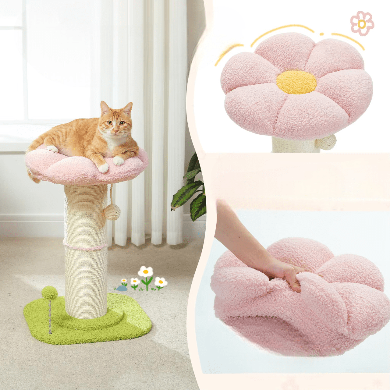 Griffoir Chat Fleur | Mon Chat Perché