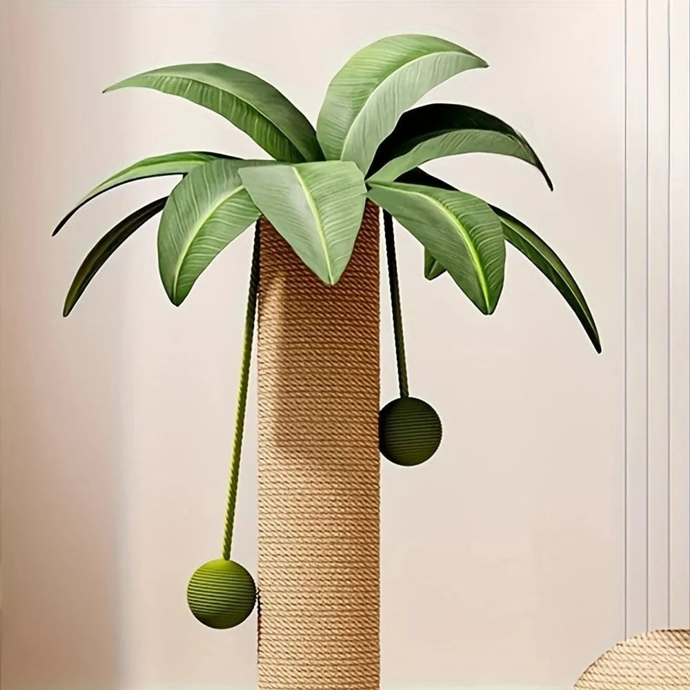 Griffoir Chat Palmier Cocotier 2en1 avec Balles - "Tropical Play"