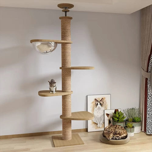 Arbre à chat Ajustable Sol-Plafond Multi-Niveaux - "Sky Reach"
