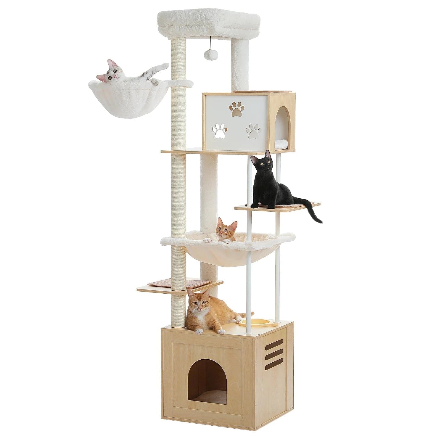 Arbre à chat Bois avec Housse | Mon Chat Perché
