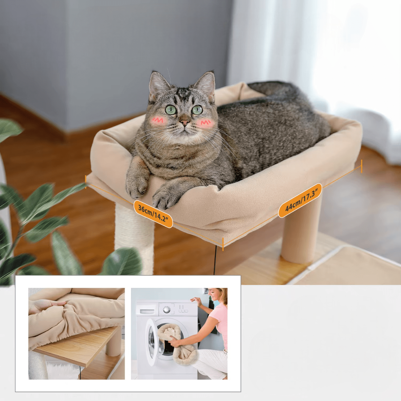 Arbre à chat Bois avec Perchoir | Mon Chat Perché