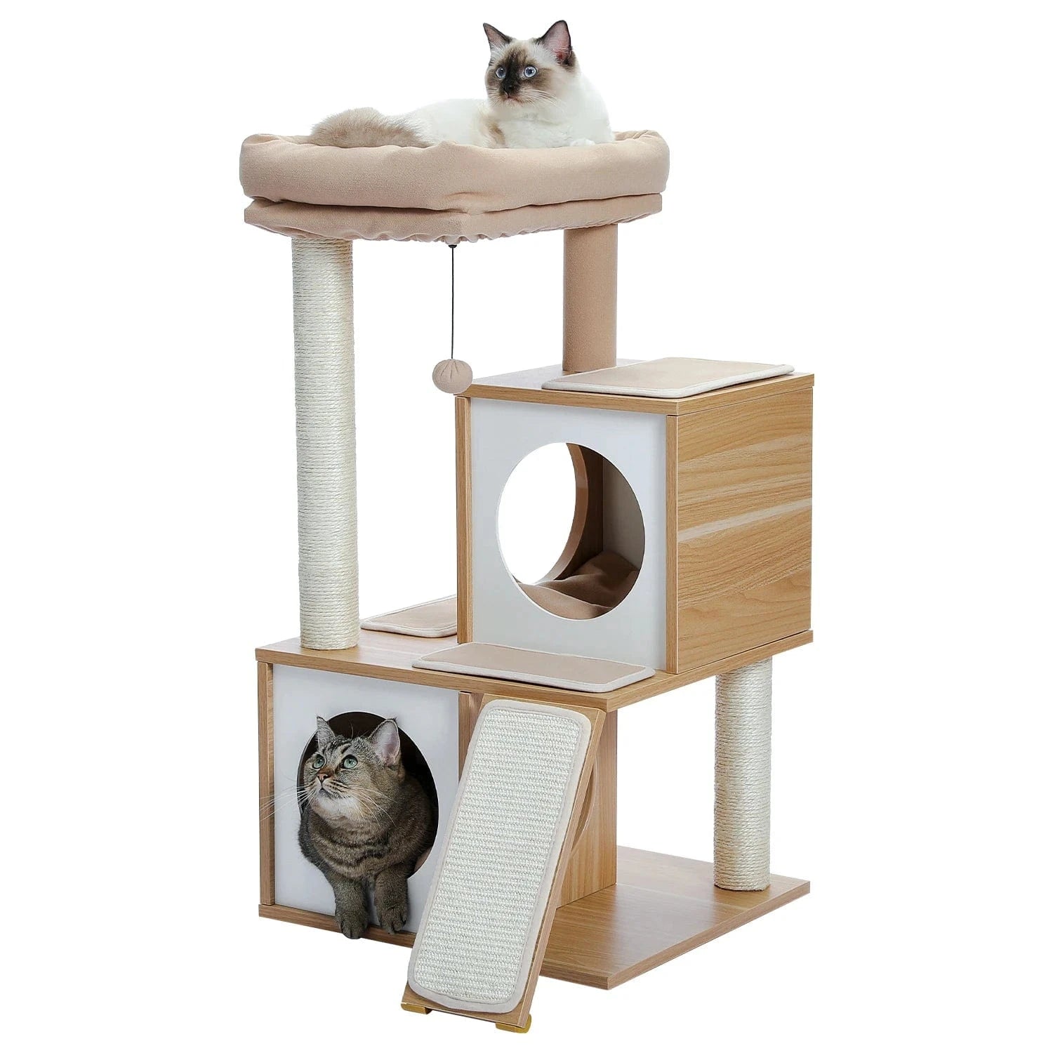 Arbre à chat Bois avec Perchoir | Mon Chat Perché