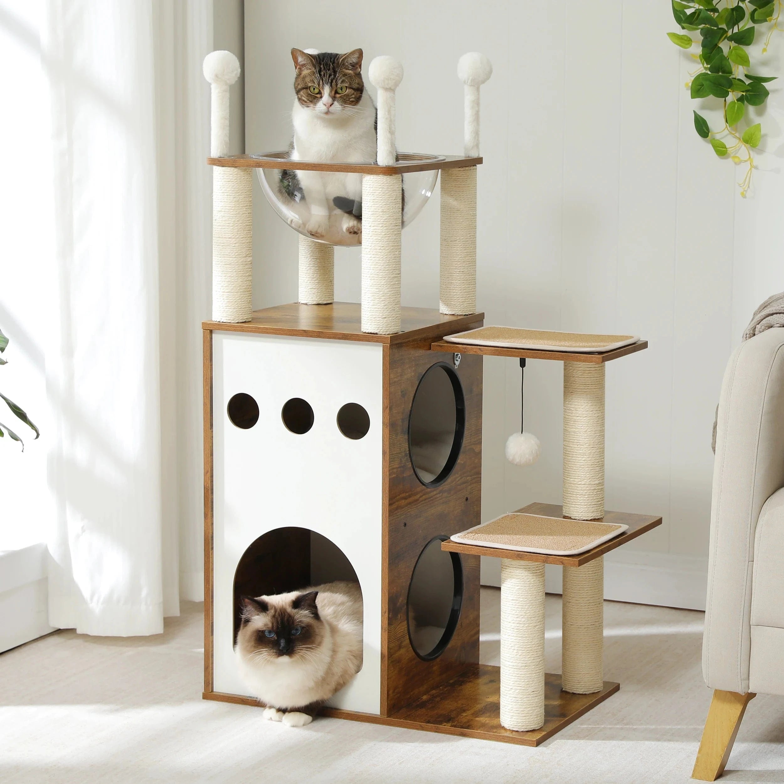 Arbre à chat Bois Capsule | Mon Chat Perché