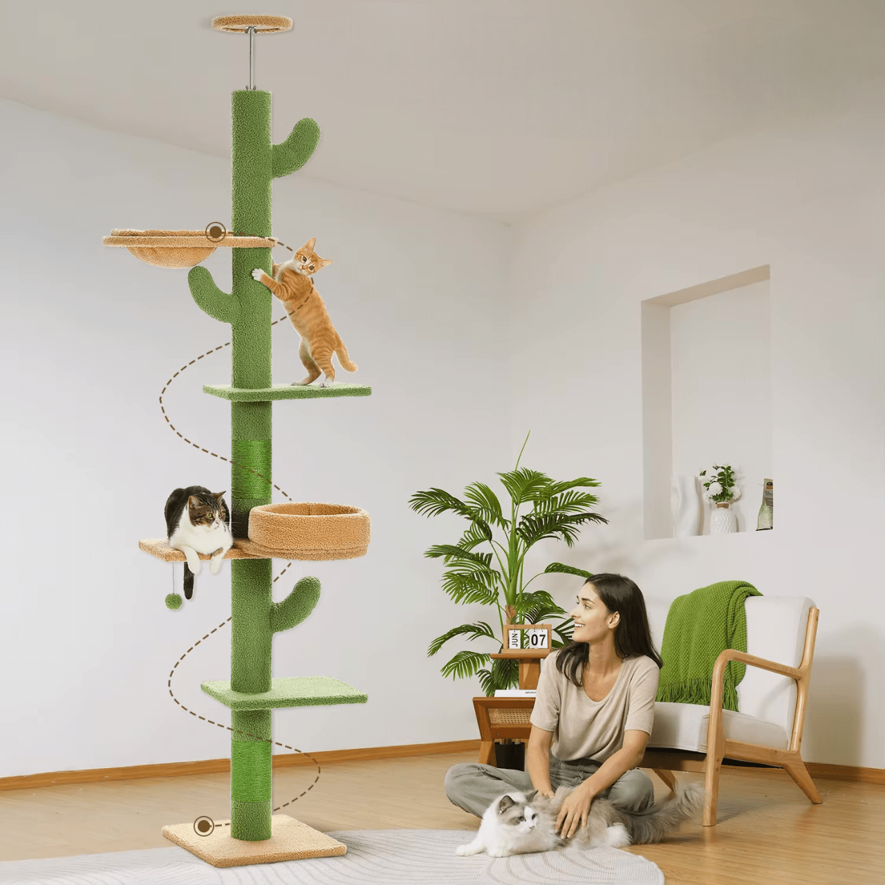 Arbre à chat Cactus Plafond | Mon Chat Perché