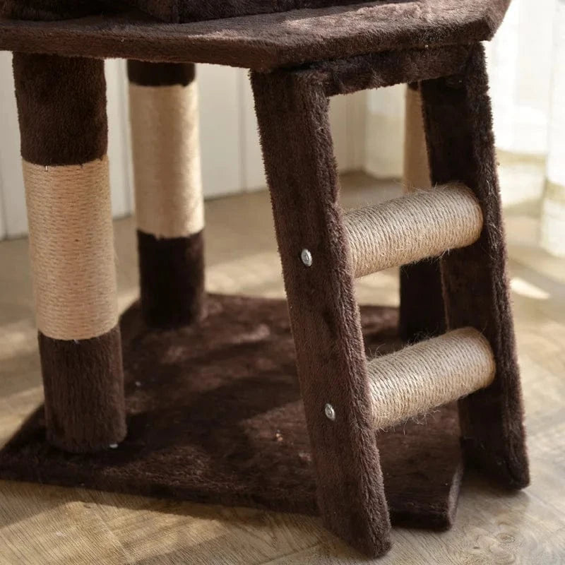 Arbre à chat Villa Luxe 3 Niveaux avec Plateforme de Saut - "Luxury Villa"