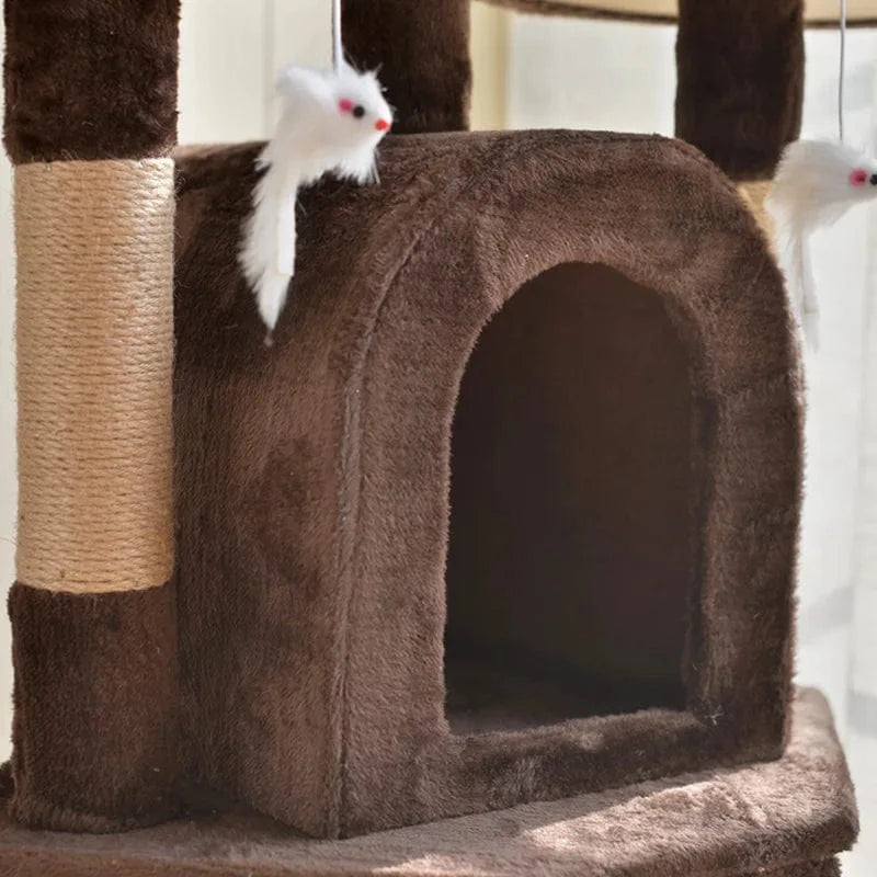 Arbre à chat Villa Luxe 3 Niveaux avec Plateforme de Saut - "Luxury Villa"