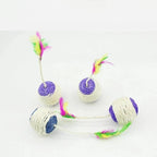Balle Griffoir Chat Sisal 6,5cm avec Plumes - "Natural Ball"