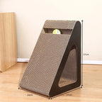 Griffoir Chat 2en1 Carton Triangle avec Balle - "Play & Scratch"