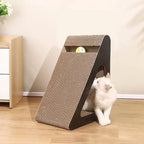 Griffoir Chat 2en1 Carton Triangle avec Balle - "Play & Scratch"