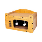 Griffoir Panier Chat Bois Double Couche avec Jouets - "Cozy Apartment"